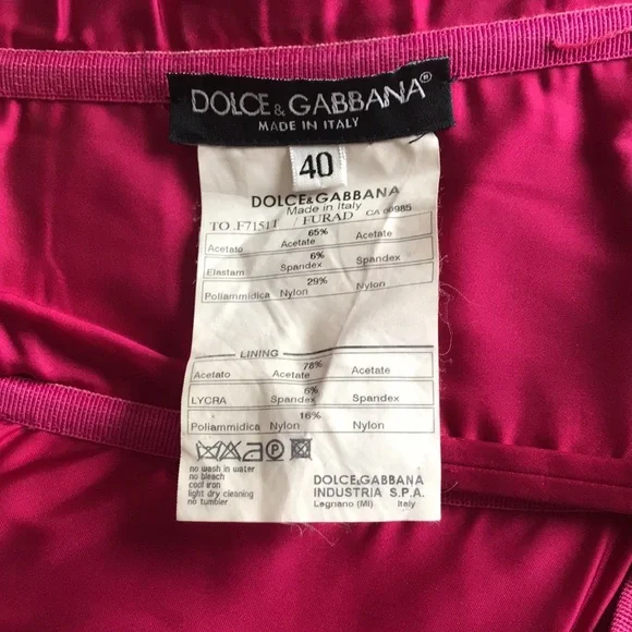 StunningDolce&Gabbana Satin Bustier/Skirt set, IT Sz 38/40